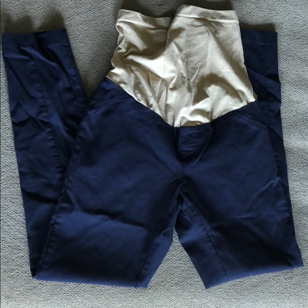 Navy Blue Maternity Dress Pants